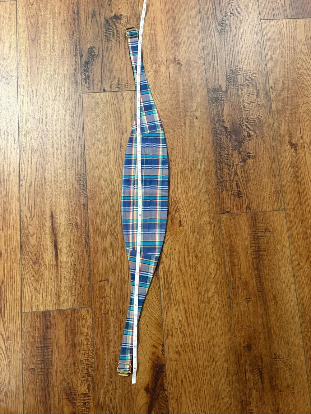 Vintage Reys & Rockwood Madras Bow Tie Cummerbund Set Cotton Plaid